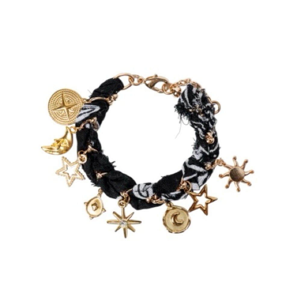 NWT Haven Pink Bandana Charm Bracelet